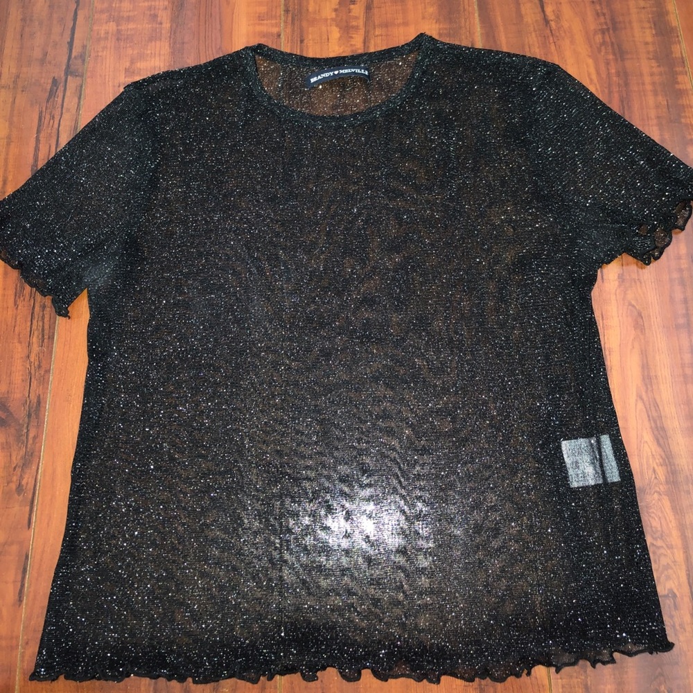 Brandy Melville short see through black top